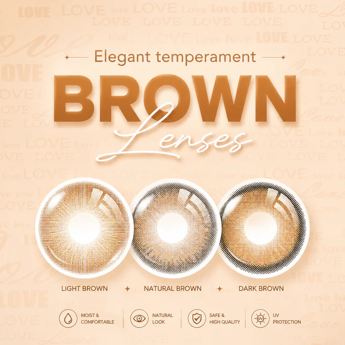 Brown and Hazel contact lenses collection