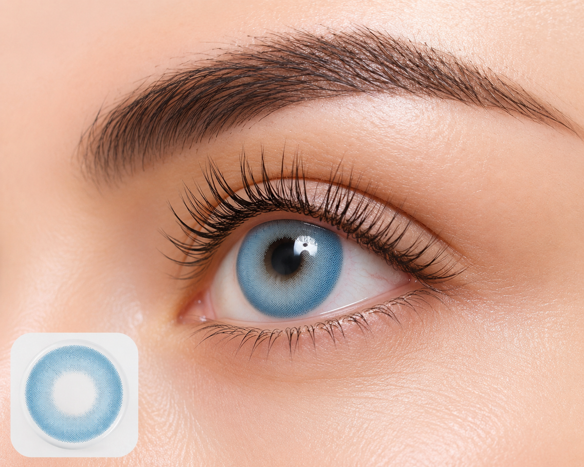 Sunsoft Silver | Elf Blue Contact Lens (Plano)