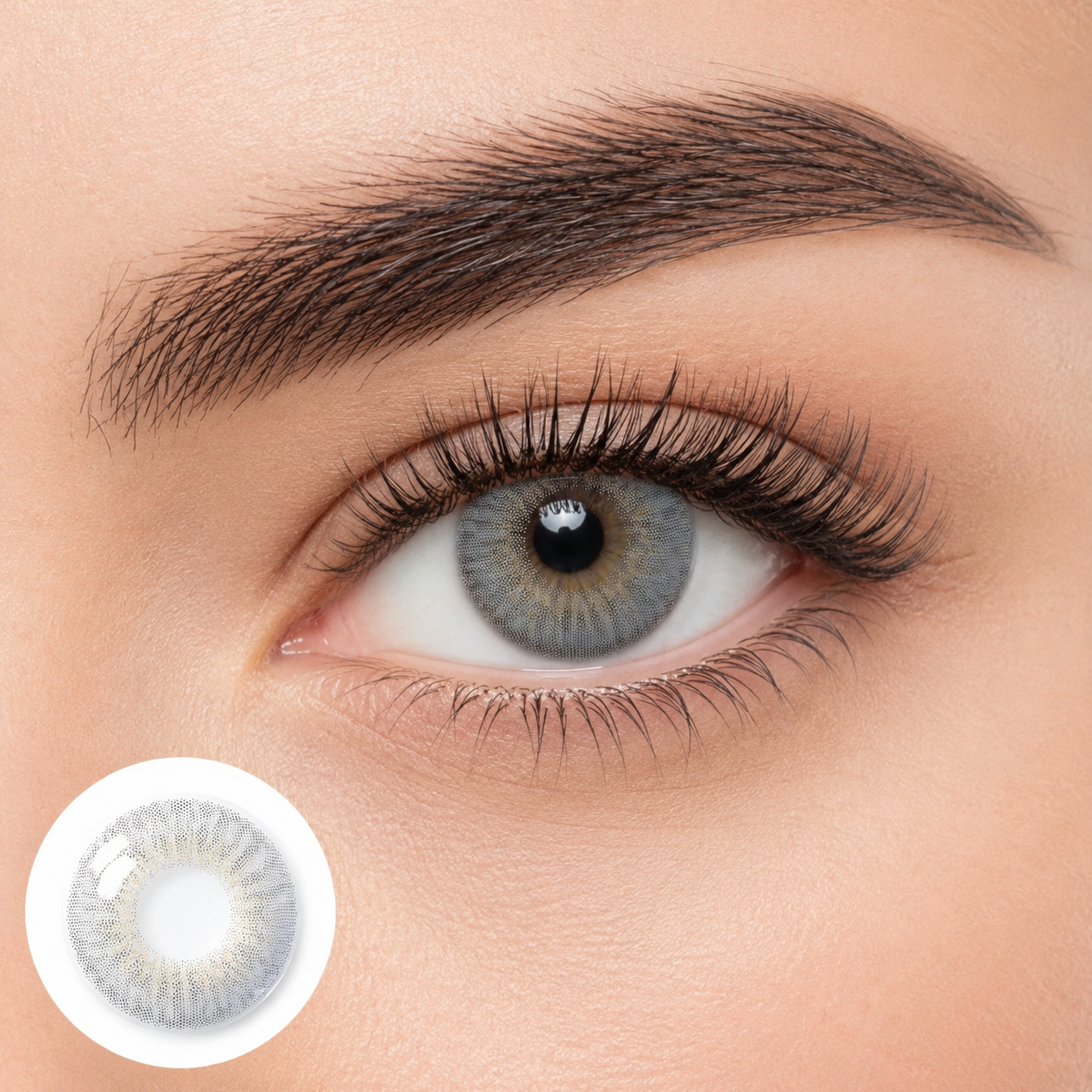 Ablenses Silver | Stone Gray Contact Lens (Plano)