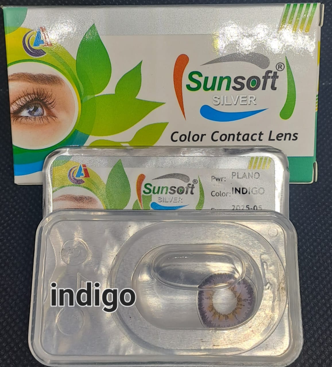 Sunsoft Silver — Indigo Contact Lens (Plano)