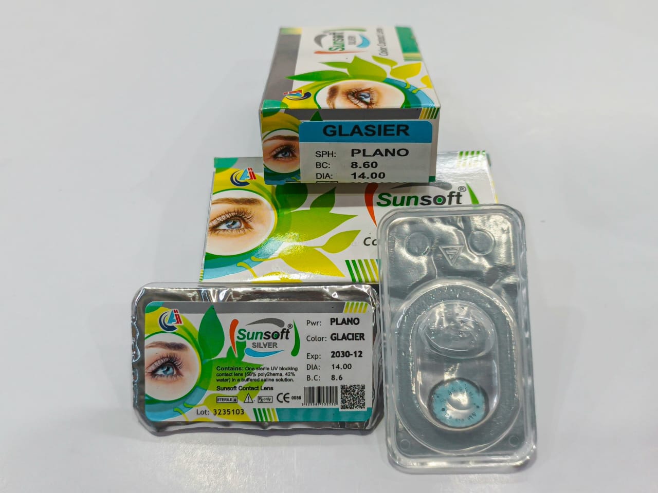 Sunsoft Silver | Glacier Contact Lens (Plano)